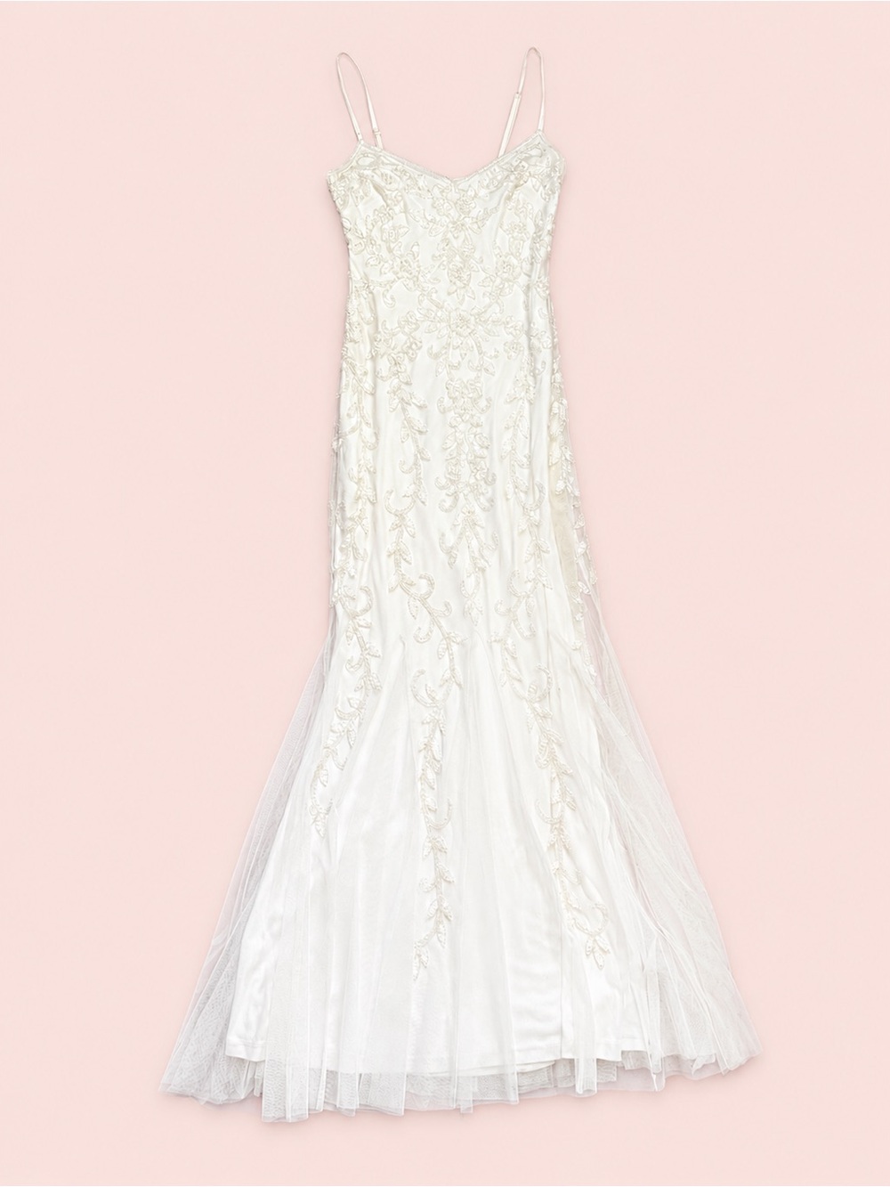 David’s Bridal Beaded Tulle Wedding Dress